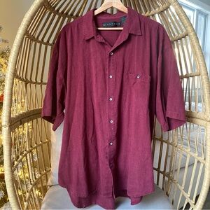 %100 SILK Vintage 90s Santana Button-Up Shirt | Women’s XL | Fits Men’s L–XL